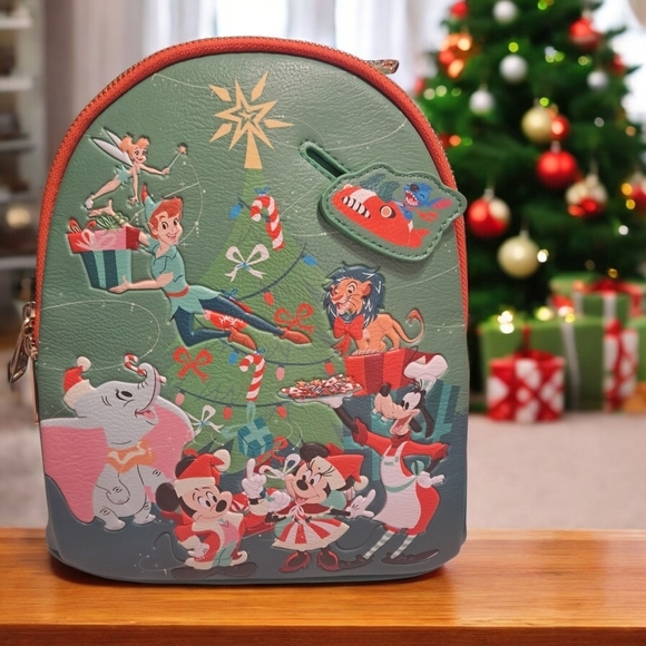 Loungefly Handbags - NWT Disney Parks 2023 Classics Christmas Mickey & Friends Backpack Bag Loungefly
